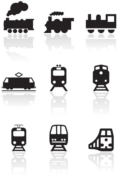 Conjunto de ilustrações do vetor do símbolo do comboio . Gráficos De Vetores