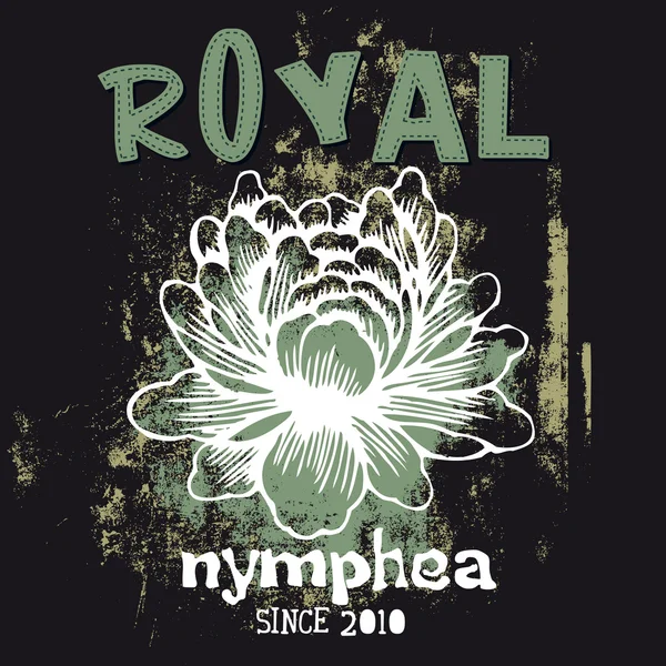 Royal nymphea — Stock Vector