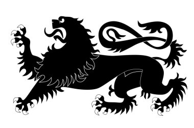 Heraldic lion clipart