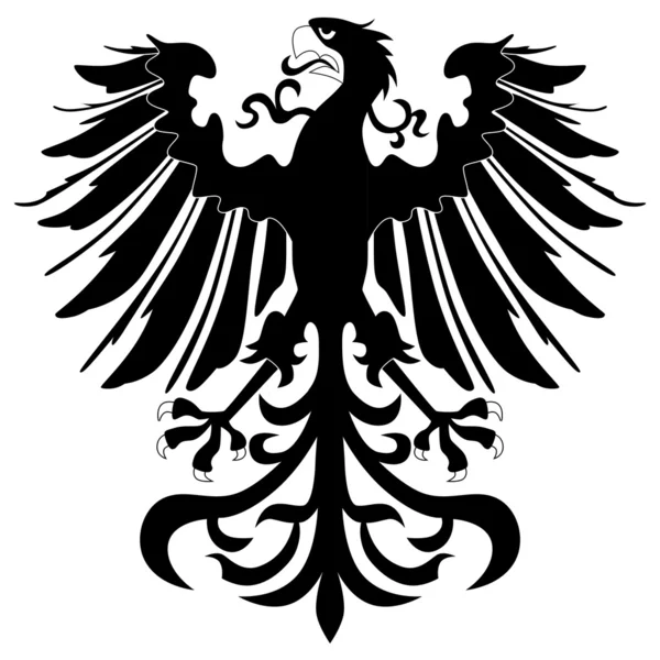 Силуэт геральдического орла — стоковый вектор