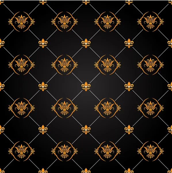 黒と金のパターン — ストックベクタ