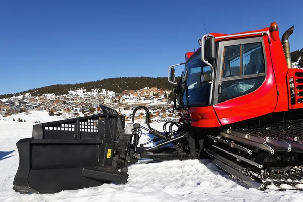 stock image Red snowplow