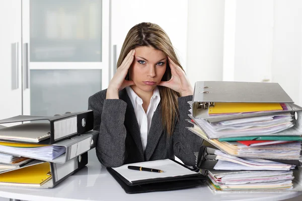 Overworked woman — Stock Photo, Image