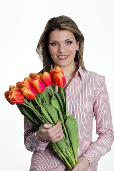 Tulip woman — Stock Photo, Image