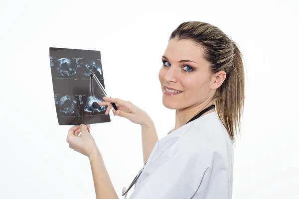 Radiologista mulher em estúdio — Fotografia de Stock