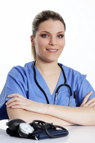 Frauenporträt einer Ärztin — Stockfoto