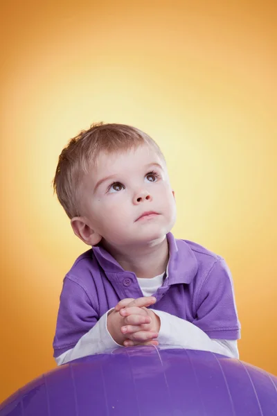 Dreaming cute little boy — Stock Photo, Image
