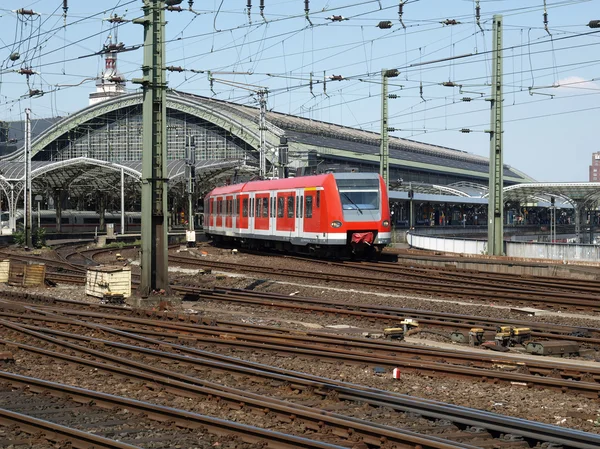 Tåg i station — Stockfoto
