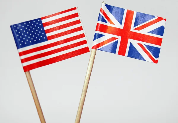 イギリスとアメリカの国旗 — ストック写真