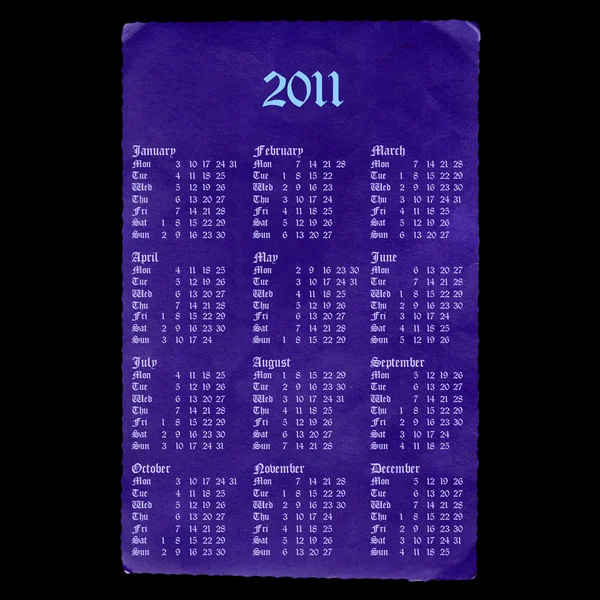 Gotisk Kalender 2011 — Stockfoto