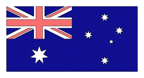 Australská národní vlajka — Stock fotografie