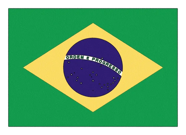 De nationale vlag van Brazilië — Stockfoto