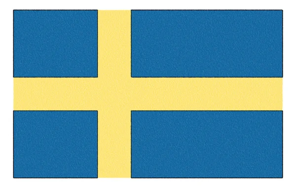 Sveriges nationella flagga — Stockfoto
