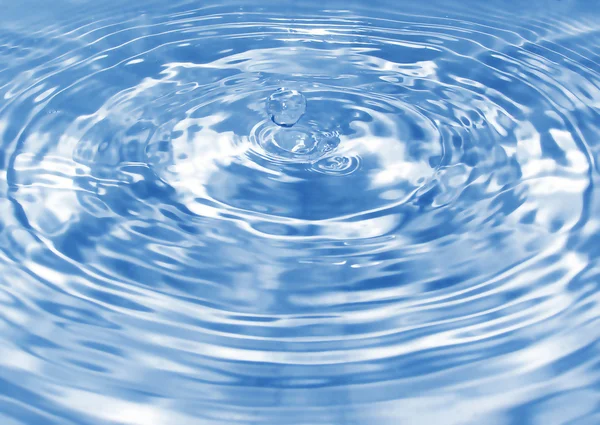 Water Droplet Illustratie Met Blauwe Witte Reflecties — Stockfoto