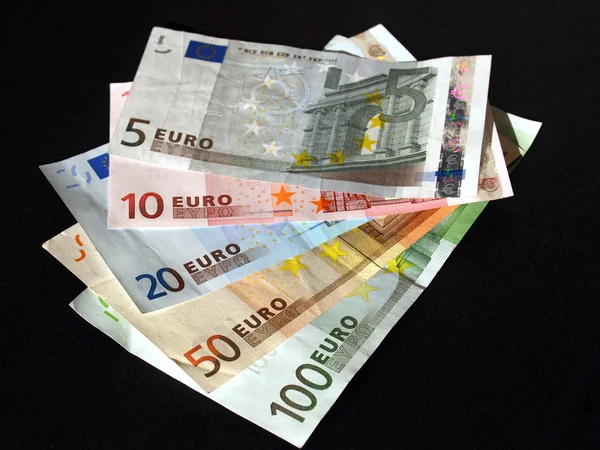 Billete Euros Moneda Unión Europea Enfoque Selectivo —  Fotos de Stock