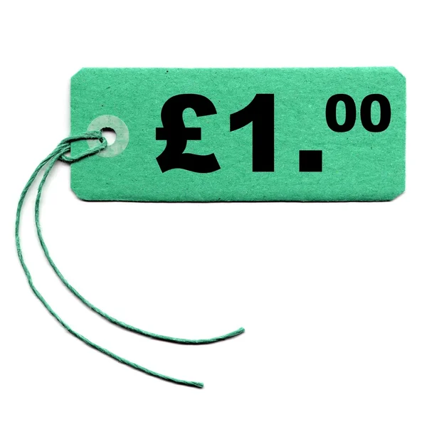Price Tag String Isolated White Pound — Stock Photo, Image