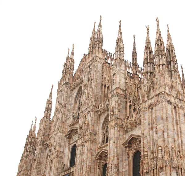 Duomo Milano Milan Gothic Cathedral Church Isolated White Background — Stock Photo, Image