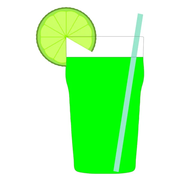 Pint Cocktail Slice Lime — Stock Photo, Image
