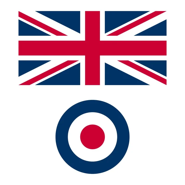 英国国旗联盟杰克和英国皇家空军算珠 — 图库照片