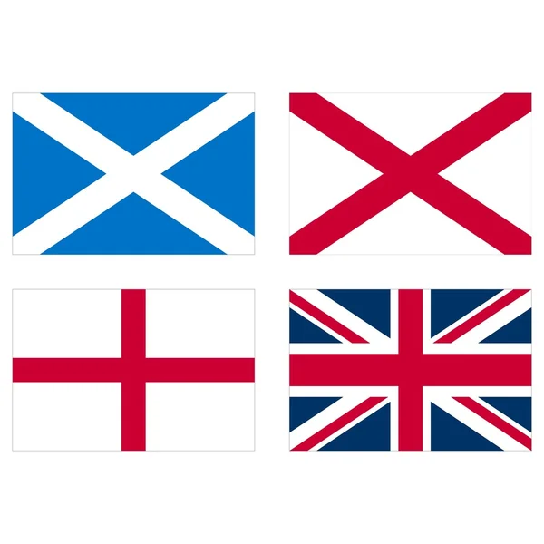 Banderas Inglaterra Escocia Gales Reino Unido Union Jack —  Fotos de Stock