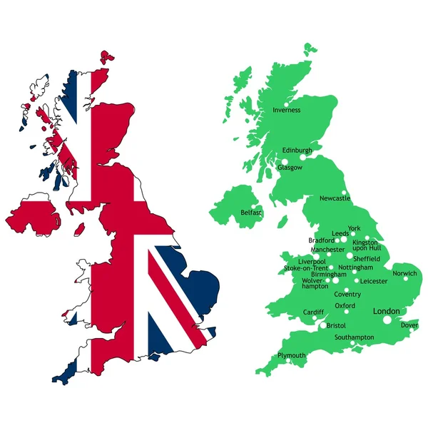 Великобританія карта — стокове фото