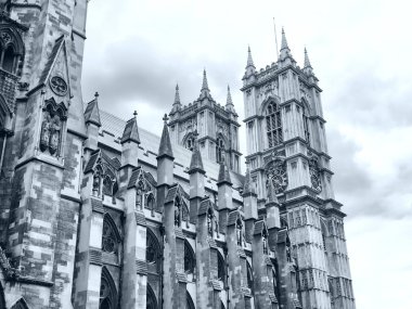 westminster abbey Kilisesi Londra, İngiltere - yüksek dinamik aralık hdr - siyah beyaz