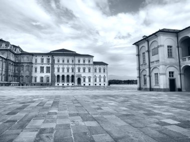 venaria reale, turin, İtalya - yüksek dinamik aralık hdr - siyah ve beyaz Reggia Barok Kraliyet Sarayı