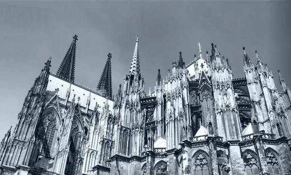 Koelner Dom Gotische Domkirche Köln Deutschland Hoher Dynamikbereich Hdr Schwarz — Stockfoto