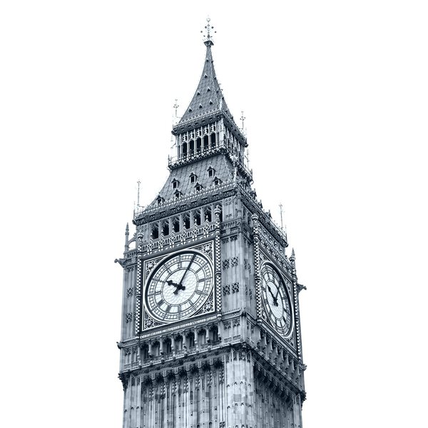 Big Ben, Houses of Parliament, Westminster Palace, London gothic architecture - high dynamic range HDR - black and white