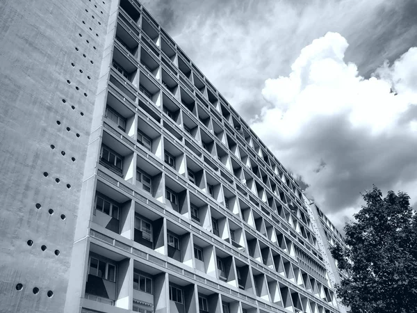 Corbusier Haus Berlín Alemania Alto Rango Dinámico Hdr Blanco Negro —  Fotos de Stock