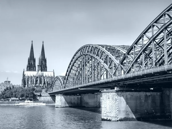 Ansicht Der Stadt Köln Deutschland Hoher Dynamikumfang Hdr Schwarz Weiß — Stockfoto