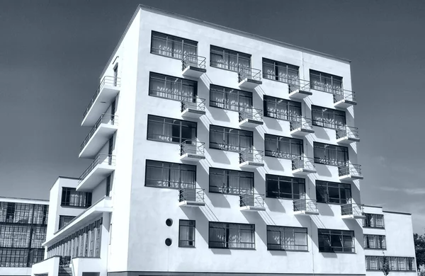 Edifício Bauhaus Dessau Perto Berlim Alemanha Hdr Alta Dinâmica Preto — Fotografia de Stock