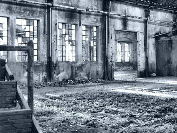 Ruinen Verlassener Fabrikarchitektur Turin Torino Italien Hoher Dynamischer Bereich Hdr — Stockfoto