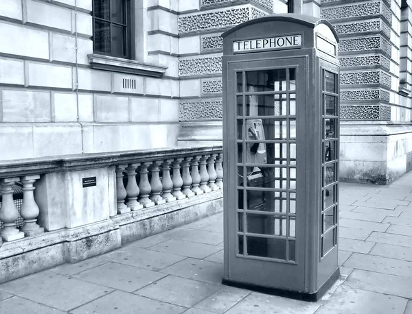 Tradiční Červené Telefonní Budky Londýně Vysokým Dynamickým Rozsahem Hdr Černá — Stockfoto