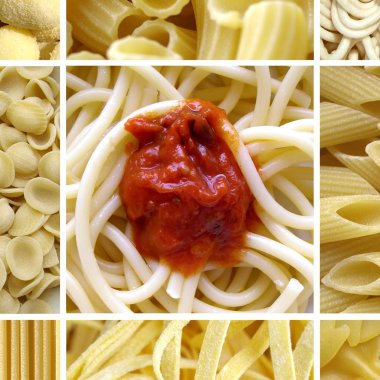 Pasta collage clipart