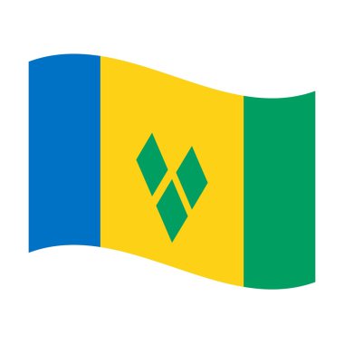 saint vincent ve Grenadinler yüzen bayrağı çizimi