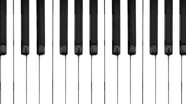 Detail of keys on a music keyboard - (16:9 ratio) clipart