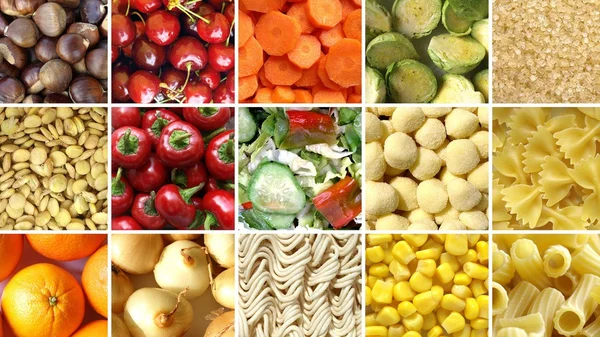 Lebensmittel-Collage — Stockfoto