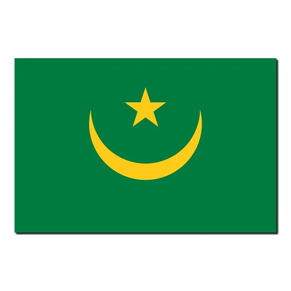 Den nationella flaggan av Mauretanien — Stockfoto