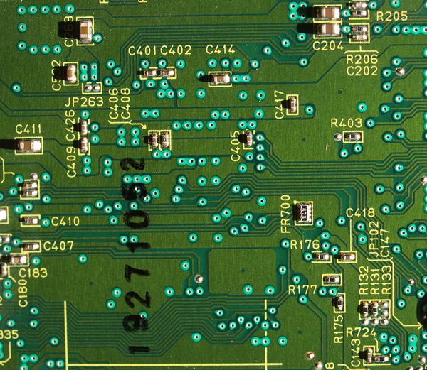 Detail Van Een Elektronische Printplaat — Stockfoto