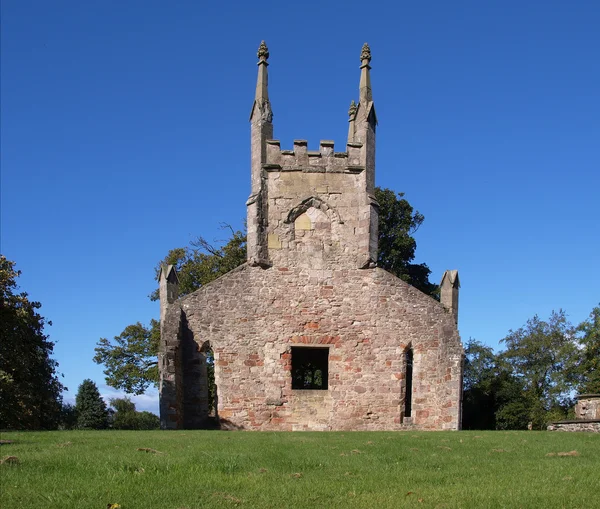 Ruiny Upton Stary Kościół Parafialny Cmentarz Pobliżu Glasgow Szkocji Prostoliniowy — Zdjęcie stockowe