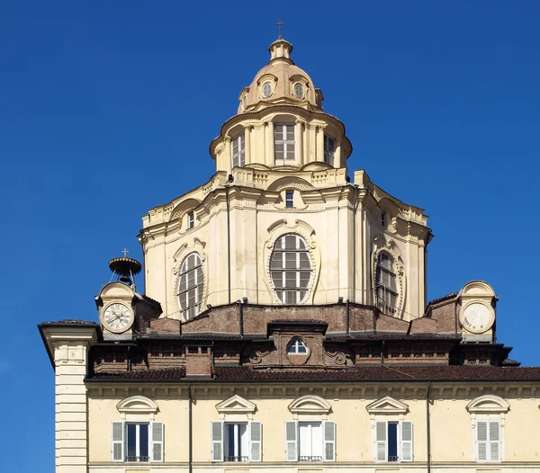 Chiesa San Lorenzo Torino Vista Frontale Rettilinea — Foto Stock