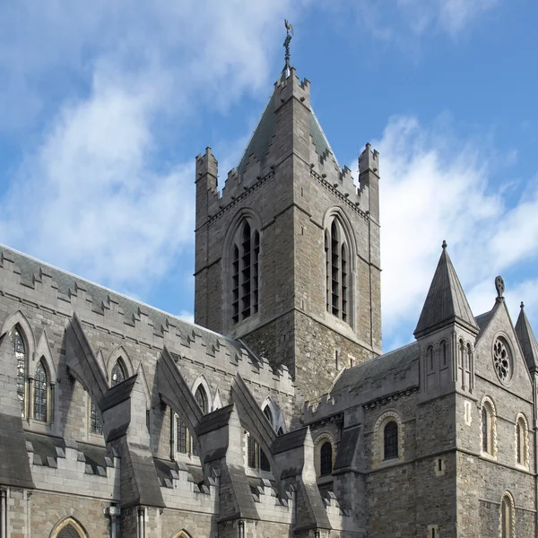 Christ Church Dublin Antiga Arquitetura Gótica Catedral — Fotografia de Stock