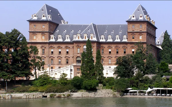 Château Castello Del Valentino Turin Italie Vue Frontale Rectiligne — Photo