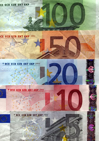 Банкнота Евро Валюта Европейского Союза — стоковое фото