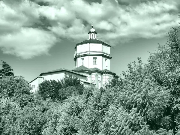 モンテ カプチーニ トリノ イタリア Hdr 高ダイナミック レンジ 黒と白の教会 — ストック写真