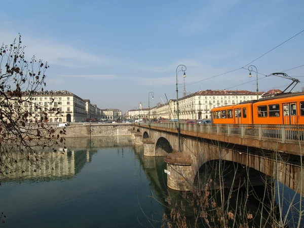 Річка Po, Турин — стокове фото