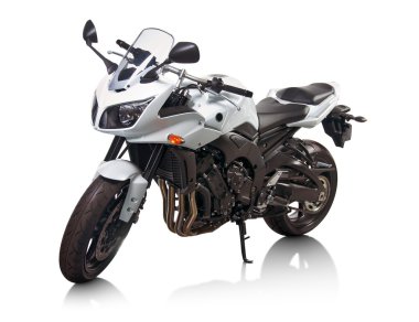 White motorcycle clipart