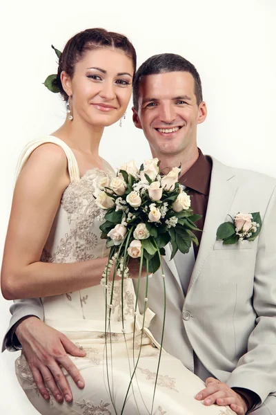 Retrato de casal recém-casado — Fotografia de Stock