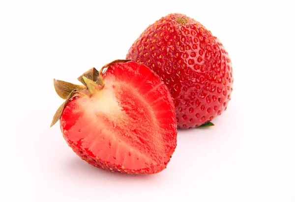 Fresh ripe strawberries on white background, studio shot — Stock Photo, Image